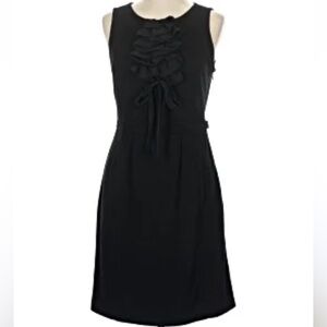 leifsdottir black dress Anthropologie Leifsdottir Midi Dress Tasman Black Cotton Eyelet Size 1   Celebrity Owned